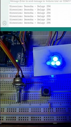 Efecto Sombra en Triángulo con Leds #electronica #arduino #led