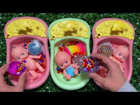 Colorful Bath Tub Candy Explosion with M&M’s & Slime ASMR