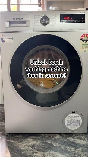 How to Unlock Bosch Washing Machine Door #boschservice #bosch #washingmachinerepair @boschglobal