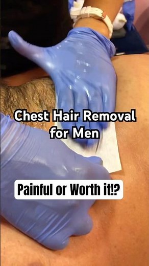 Chest Hair Removal for Men- Painful or Worth it !? #shorts #chestwaxing #menwaxing #waxing #wax