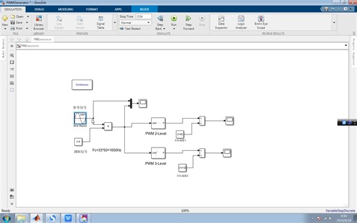 simulink软件种的pwm generator模块示例分析