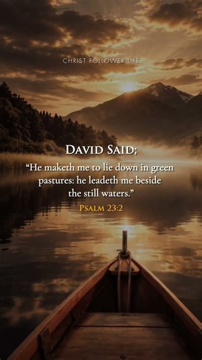 Psalm 23:2 ✨ He Leadeth Me Beside The Still Waters | Rest In The Shepherd’s Care #jesuslovesus #kjv