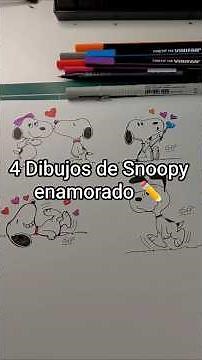 4 Drawings of Snoopy in love ✏️ #guilledrawings #snoopy #howtodraw