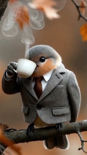 Morning Coffee With Style ☕🕊️ | The Most Elegant Bird Ever