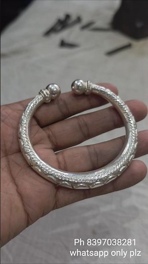 silver kada for mens || antique silver kada || gents kada design || Rajasthani silver kada#silver