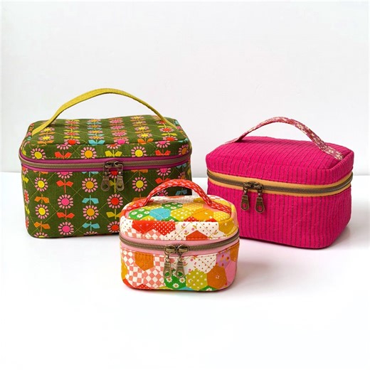 Lucy Train Case, 3 Sizes, PDF Sewing Pattern With Video Tutorial - Etsy