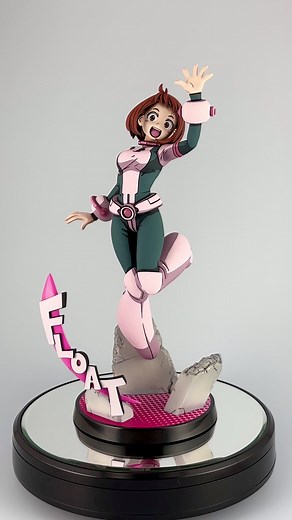 お茶子ちゃん フィギュア アニメ風リペイント 360°回転ver.