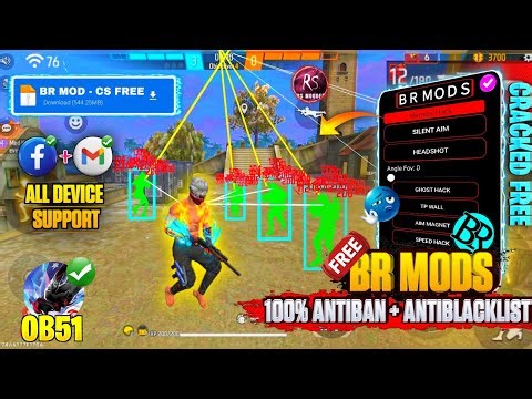 ⚡Free Fire OB52 AIM kill mod menu free☠️new rank season FF hack🔥BR MOD,HAXX-CKER PRO V11, HG CHEAT⚔️