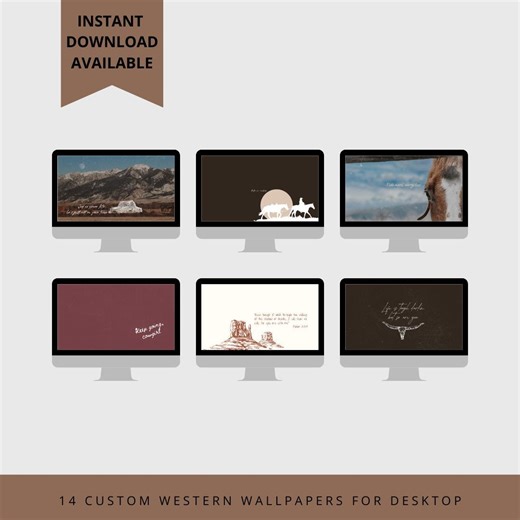 Western Desktop Wallpapers | Quotes, Images, Bundle (digital Download) - Etsy