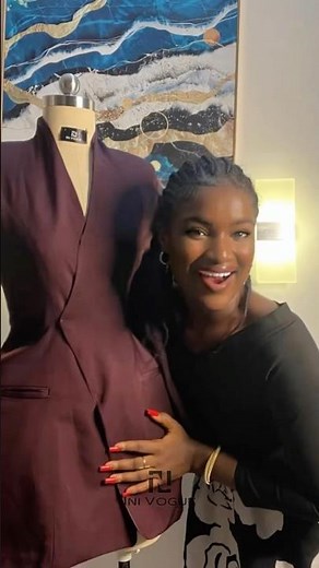 Built up collar neckline blazer Cutting & stitching tutorial 👆🏾