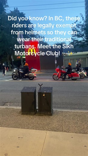 These Vancouver riders are built different. 🇨🇦🍊 @SIKH MOTORCYLE CLUB @Sikh Motorcycle Riders Canada @Sikh Motorcycle Club #daviestreet #englishbay #downtownvancouver #summer2026 #sikhmotorcycleclub