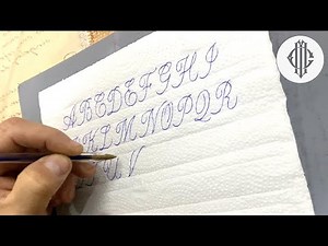 Copperplate Script Calligraphy with Ballpoint Pen (Tissue Calligraphy)