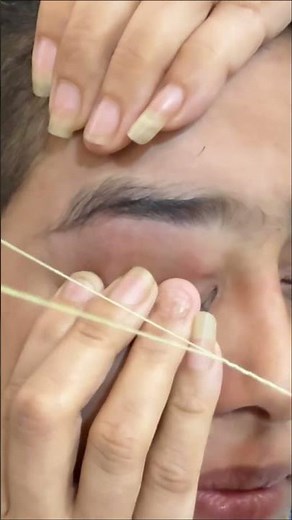 Eyebrow Threading Step by Step. #amitamakeover #eyebrowthreadingathome