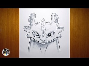 How To Draw Toothless Easy -|- Toothless Drawing Tutorial | step by step