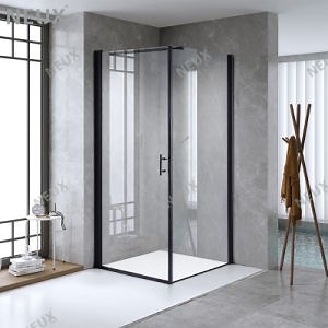 [Hot Item] Bathroom Corner Glass Shower Cabin with Zinc Pivot Hinge Door
