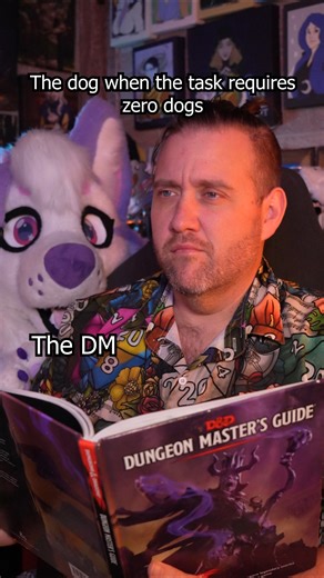 My DnD content suddenly has A DOG? Is this a cross-over episode? #dnd #furry