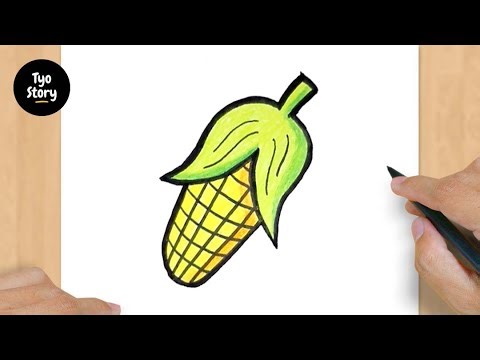 #625 How to Draw a Corn - Easy Drawing Tutorial