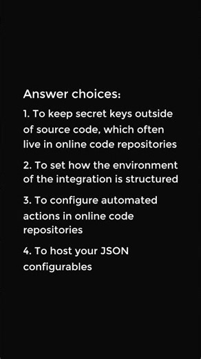 What is the purpose of an .env file?