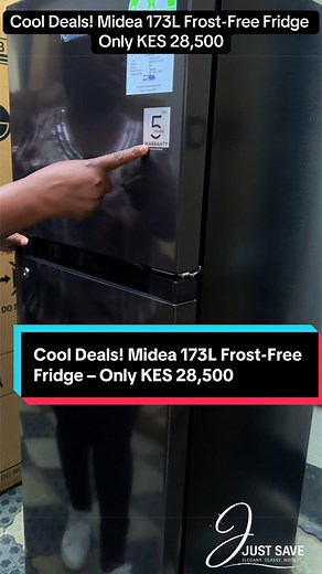 Midea 173L Frost-Free Fridge — 173L Cooling, KES 28,500