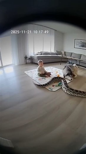 omg 😯 giant python...#giant #python #scary #horror #baby