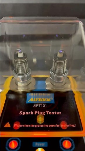 The cheap “spark plug tester” off Amazon in action.