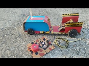 How to make a cardboard R.C tractor with dc motor.