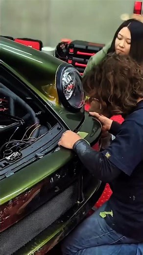 This Is Precision! Porsche RWB Body Kit Installed 🇺🇸 #rwb #mechanic #repair #bodykit #automobile