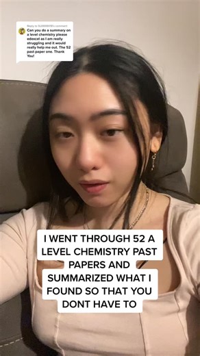 Patricia 📚❤️ on Instagram: "i went through 52 a level chemistry past papers so that you dont have to #alevels #alevelchemistry #study #studytok #52pastpapers #examhelp #pastpaperhelp #chemistry #alevelstudy"