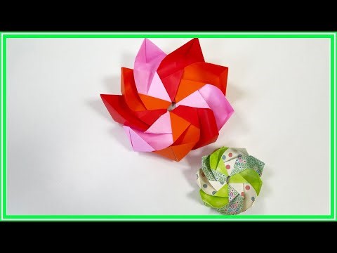 「花型の器」の折り方【簡単で可愛い】【字幕解説あり】