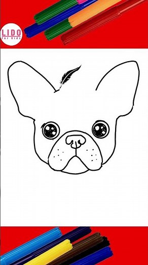 Cute French Bulldog Puppy Drawing – Easy and Fun for Kids! #Lidoartworks