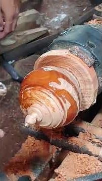 Golden Grain Elegance: Traditional Turning Art