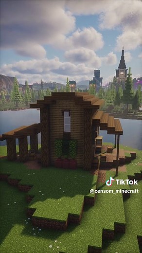 Building a Cozy Cottage on an Island in Minecraft