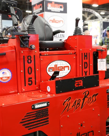 Allen Engineering on Instagram: "The Slab Boss has arrived. Introducing the HDX805, our newest and biggest ride-on trowel yet. #AllenEngineering #Concrete #ConcreteFinishing #RideOnTrowels #ConcreteWork"