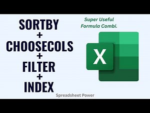 SORTBY, CHOOSECOLS, FILTER and INDEX Formula Combination in Excel