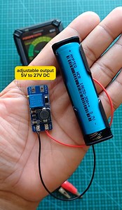 MT3608 Step-Up Converter na may 3.7V Li-ion Battery, adjustable output mula 5V hanggang 27V versatile at efficient para sa iba't ibang DIY power applications! ⚡🔧 #MT3608 #StepUpConverter #DIYElectronics #PowerBoost #BatteryPowered #VoltageAdjustable #TechInnovation | Madiskartech