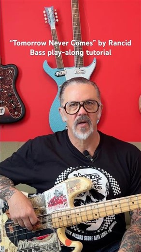 “Tomorrow Never Comes” by Rancid bass play-along tutorial #bassplayer #rancid #tutorial #playthrough