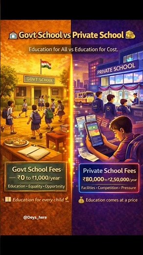 Govt School vs Private School 😢 | The Truth No One Talks About #SchoolLife #IndianEducation