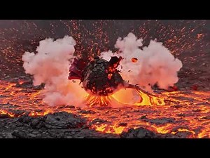 Lava vs Volcanic Rock Sphere — Massive Explosion!