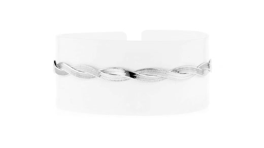 Italian Sterling Silver Twisted Herringbone Bracelet