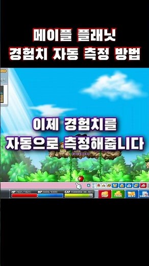 (메이플 플래닛 - 꿀팁) 경험치 자동 측정 방법