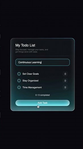 Premium Todo List UI with HTML, CSS & JavaScript