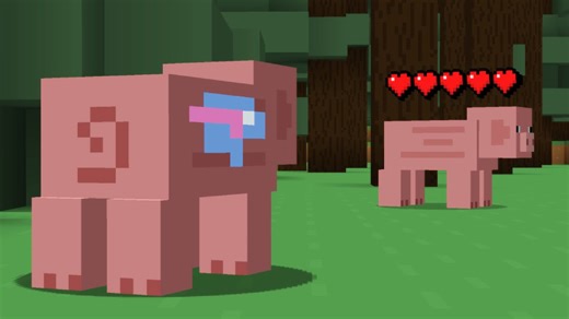 Completing Minecraft Using a Pig Transformation Mod in Survival Mode