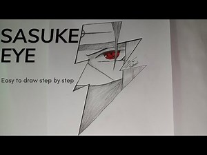 Easy to draw | How to draw Sasuke eye step by step