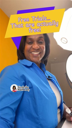 Nicole the Math Lady on Instagram: "📢 Free trials 📢 Listen, you don’t need to enter your credit card info to try something out and see if you like it lol why do companies always do that?! Try us out FIRST before you grab your purse 👜 make sure you think ere a good fit for your kiddo 💜 Nicole the Math Lady - math lessons & grading for your homeschoolers #homeschoolmath #homeschoolfamilies #homeschoolmath"