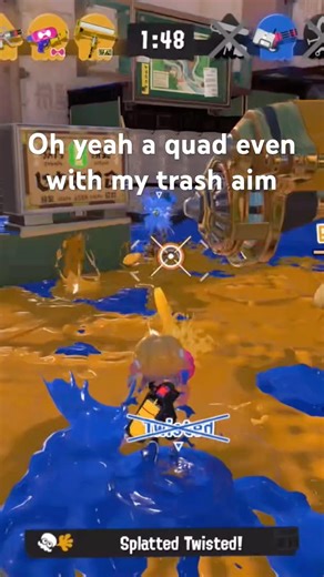 My aim sucks but a quad is a quad #switch2 #gaming #splatoon #shorts