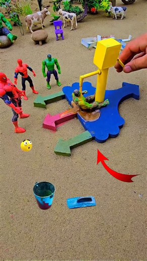 diy mini tractor on Instagram: "Mini water handpump science project with three arrows shape red green blue concert & mixer cow farm & mini tractor video #trendingreels #tractor #viral #diyetteyiz #viral #reelinstagram #reel #diy #tractor"