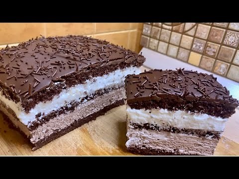 Prajitura cu CIOCOLATA și FRISCA | Prajitura simpla și rapida gata in doar 30 minute😋