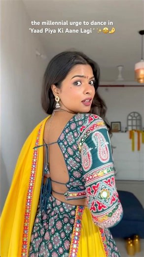 ahh! BACKLESS CHOLI + yaad *PIYA* ki aane lagi ✨TRANSITION✨ #transition #falgunipathak #lovesong