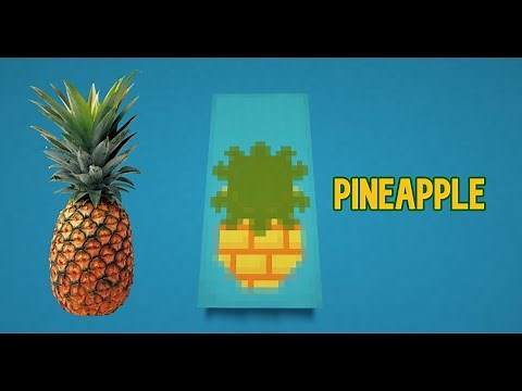 Banner design ideas: how to make a PINEAPPLE banner in Minecraft!