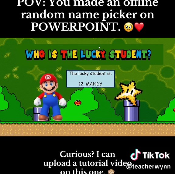 Random name picker on PPT? Non-repeating!! #fyp #ofwtaiwan🇵🇭🇹🇼 #internationalteacher #powerpoint #technology
